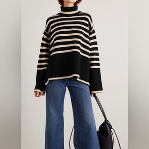 NWT Totême signature striped turtleneck